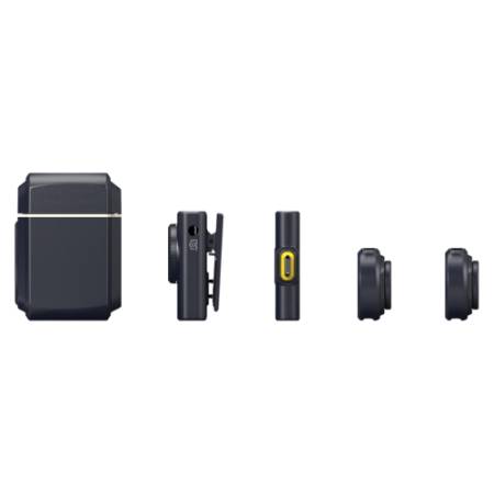 Hollyland LARK M2 Mini Combo - zestaw, bezprzewodowy system audio, 2x mikrofon (odbiorniki: USB-C i 3.5mm TRS, 24-bit, czarny)